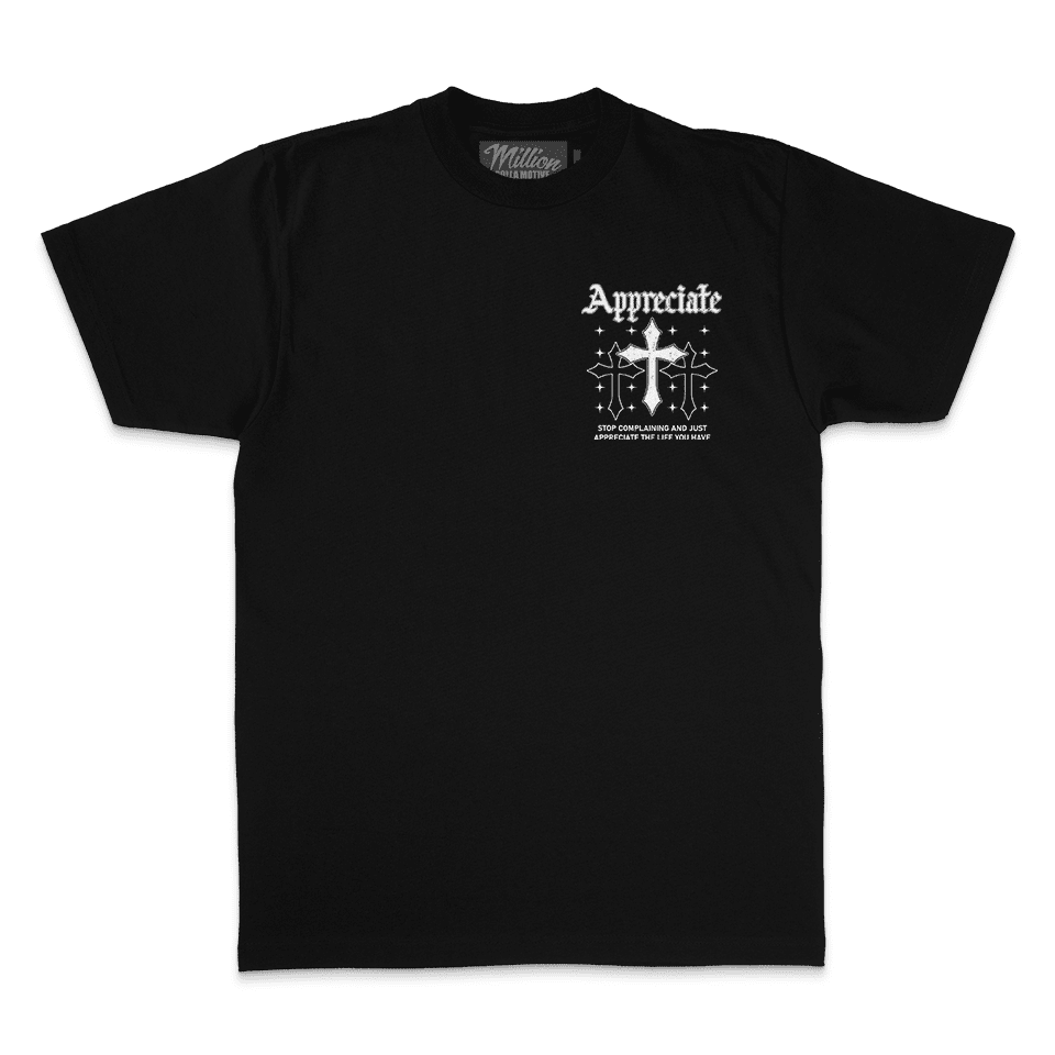 Appreciate Crosses - Black T-Shirt