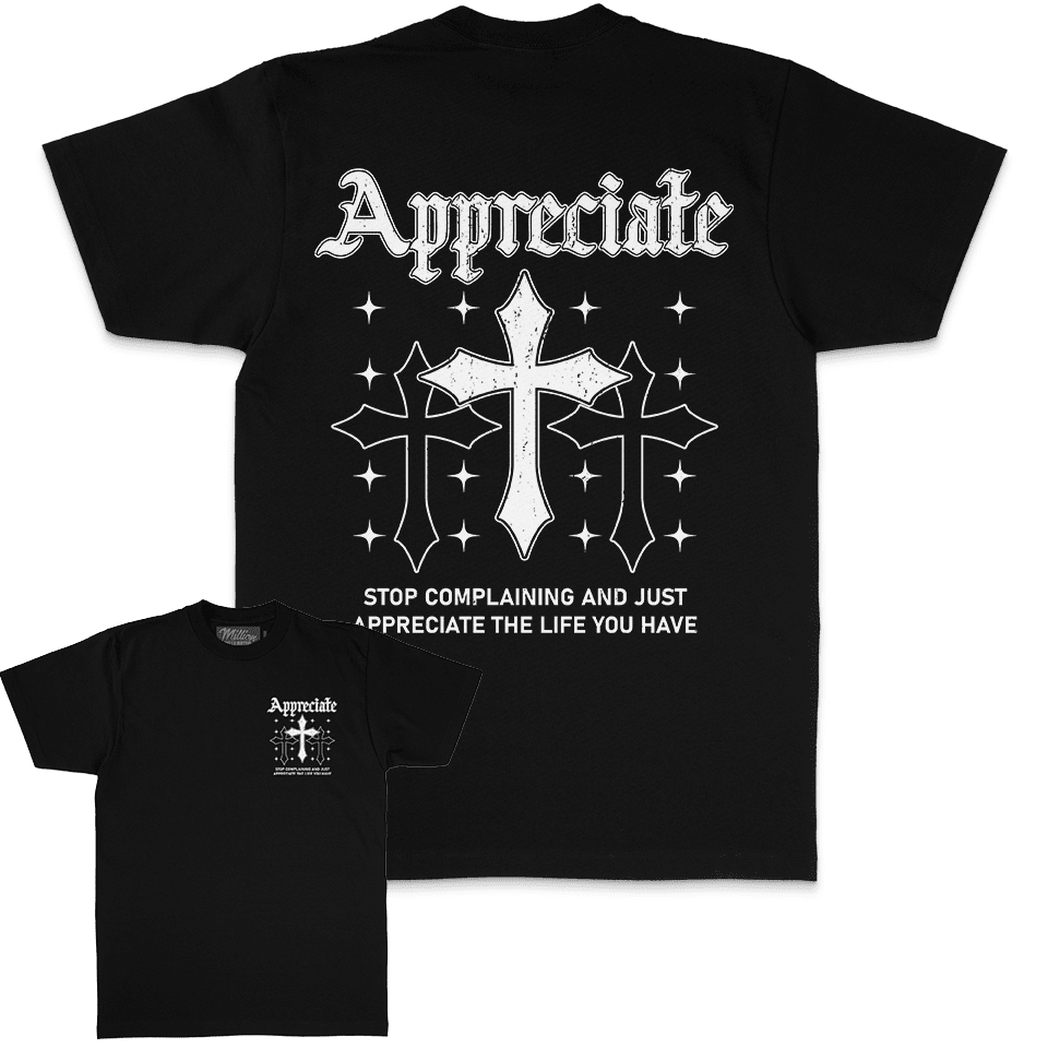 Appreciate Crosses - Black T-Shirt