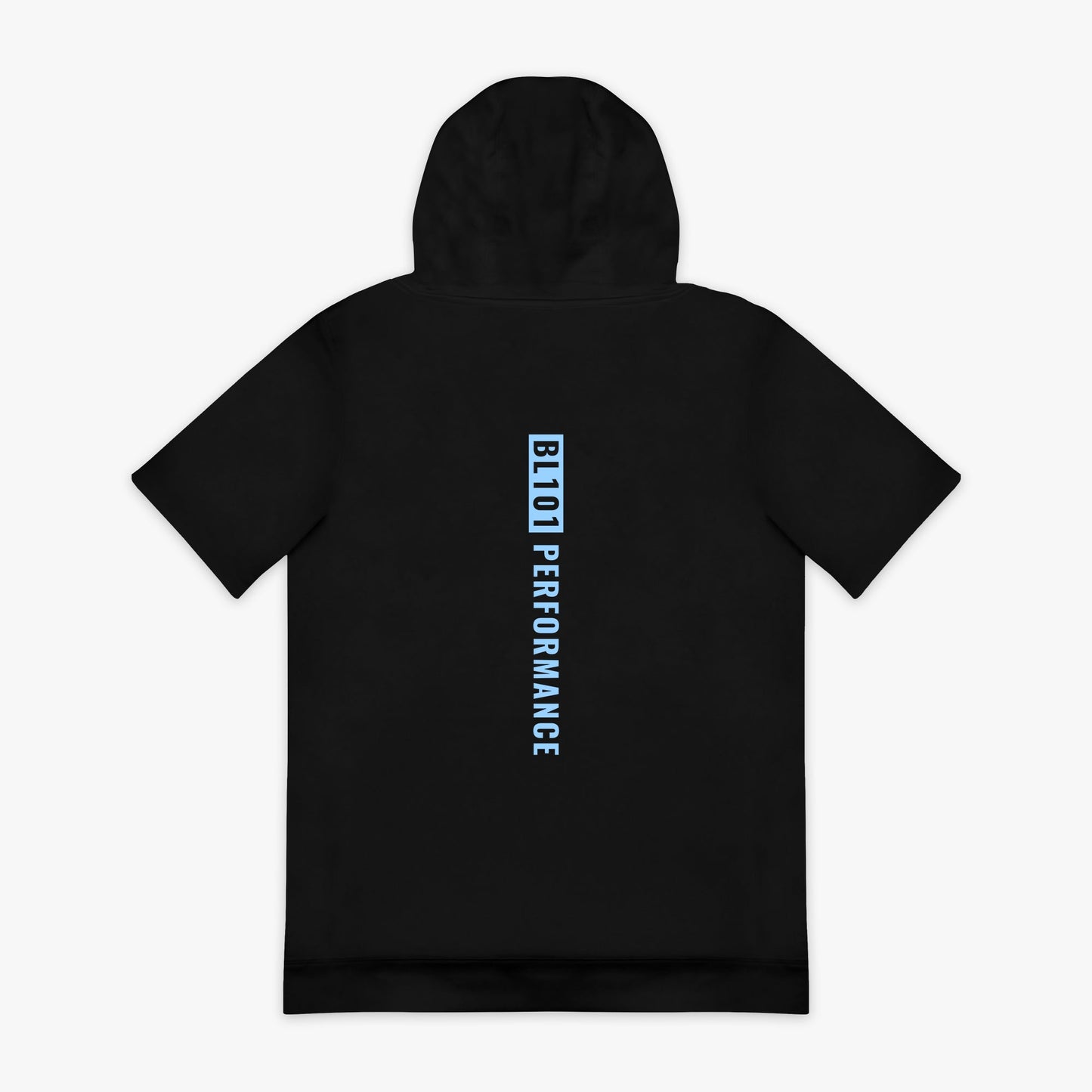 BSBL-SZN Short Sleeve Hoodie V2 - Black/Light Blue