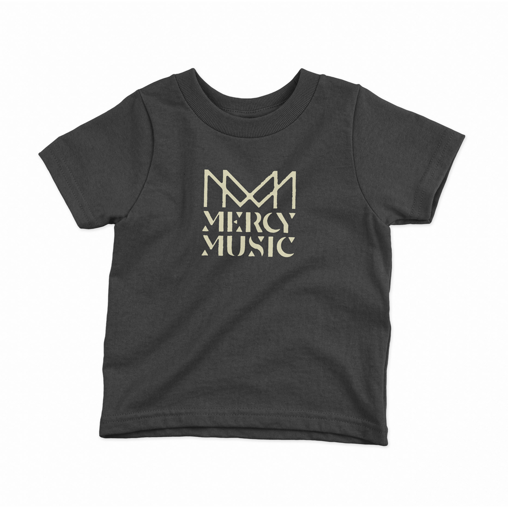Spider Logo w/ Text Kids Black T-Shirt