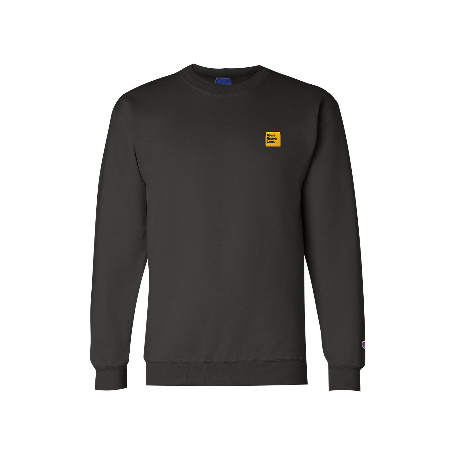 MRL Logo Embroidered Black Crewneck Sweatshirt