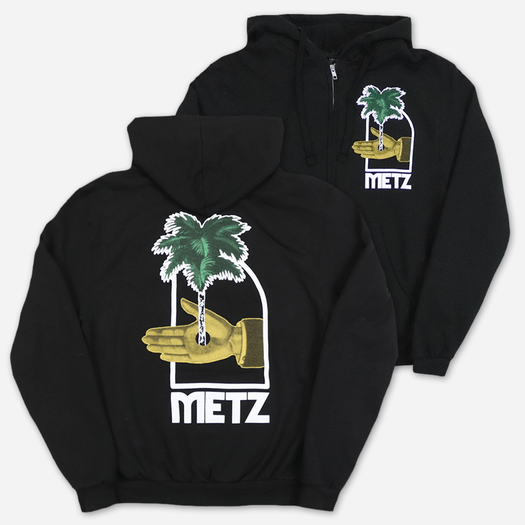 Palm Black Zip Hoodie