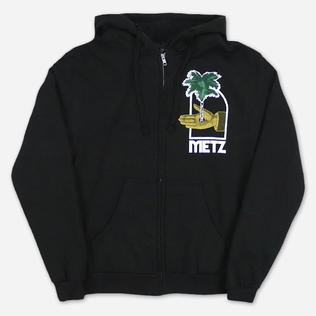 Palm Black Zip Hoodie