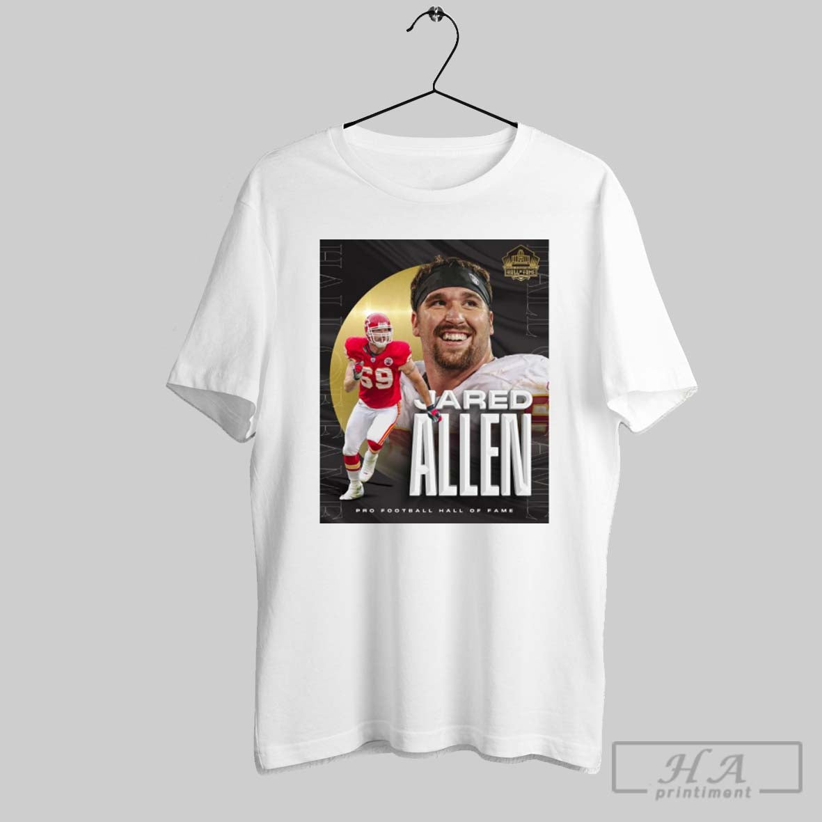 Pro Football Hall Of Fame Ohio Jared Allen Kansas City Chiefs Nfl Poster T Shirt