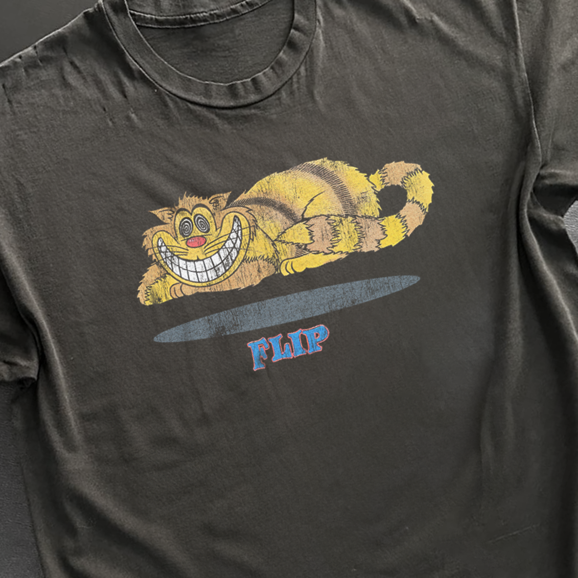 90'S FLIPCAT VINTAGE BLACK WASHED T-SHIRT