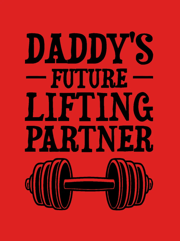 Daddy's Future Lifting Partner Gym Dad Cute Funny Newborn Announcement Classic T-Shirt