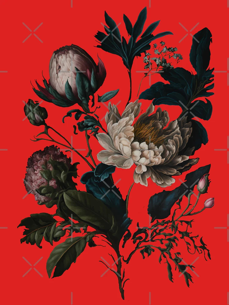 Dark Academia Peony Botanical Classic T-Shirt