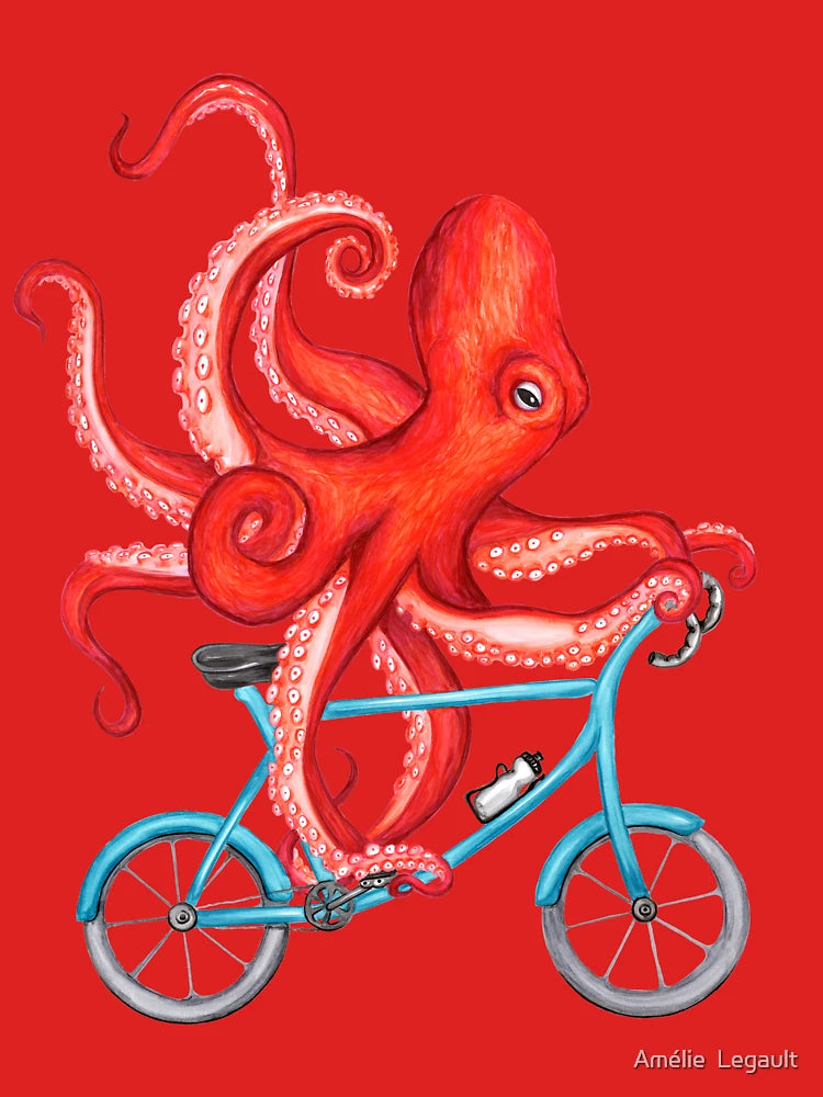 Cycling octopus Classic T-Shirt