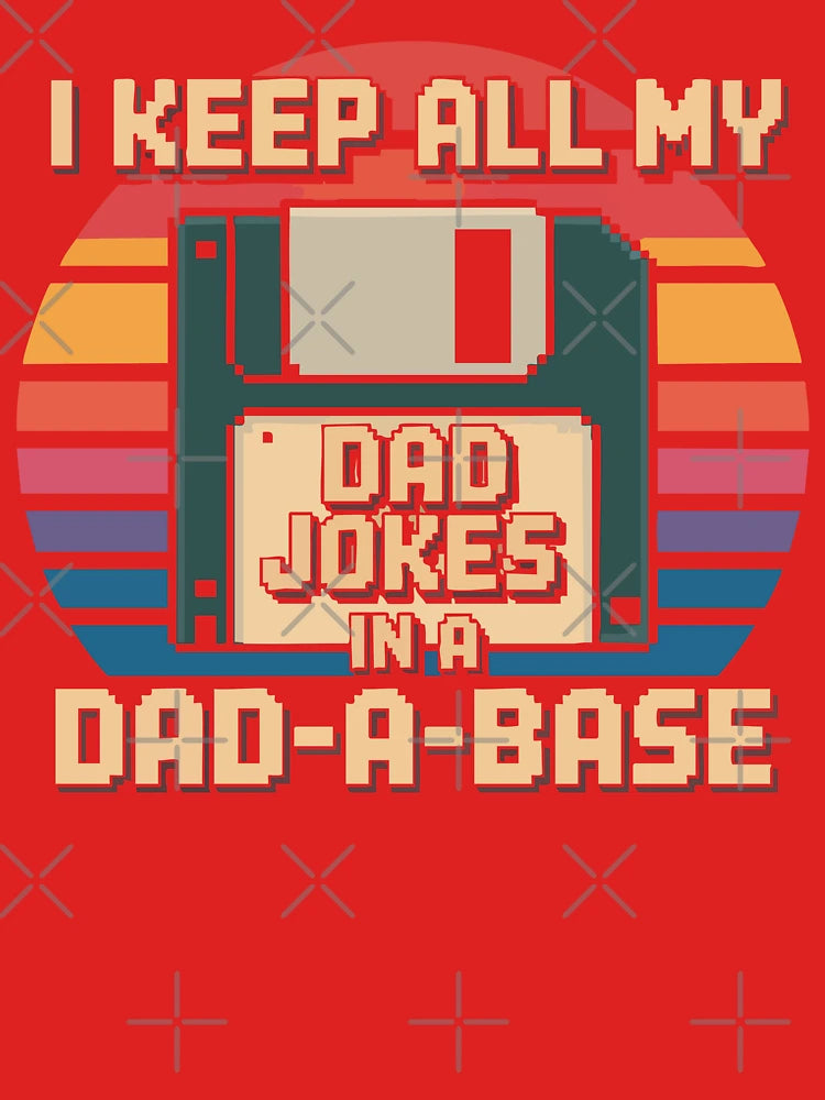 Dad Joke Database Shirt. Funny Retro Tech Gift for Geeky Dads. Classic T-Shirt