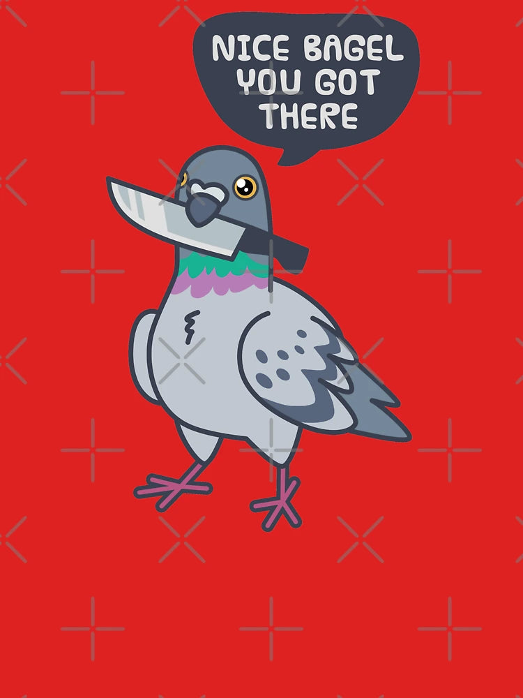 Cute Pigeon With A Knife Classic T-Shirt