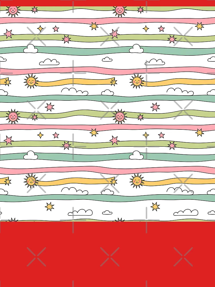 Cute Whimsical Sunshine Pastel Pattern Classic T-Shirt