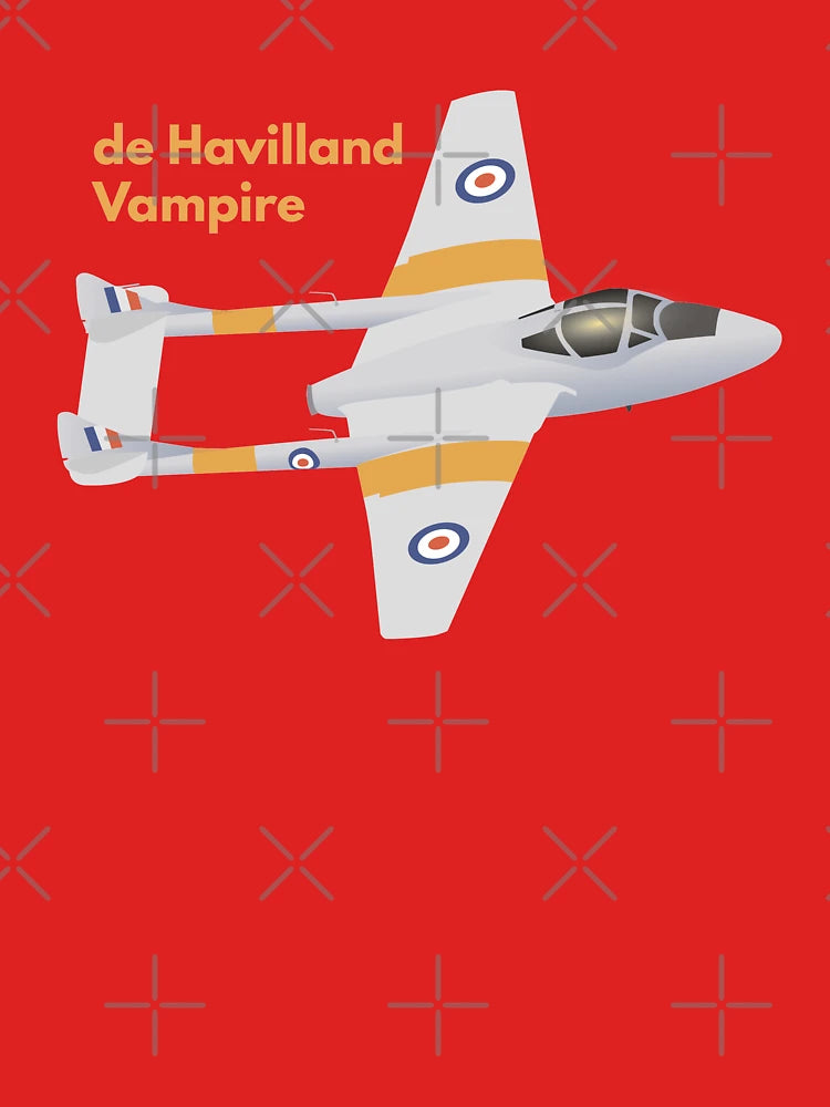 de Havilland Vampire British WW2 Airplane Classic T-Shirt