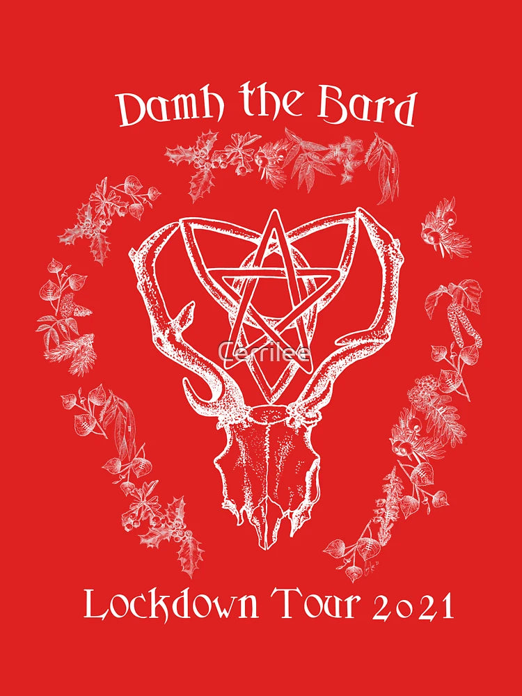 Damh the Bard Lockdown 21 (White image, transparent background) Classic T-Shirt