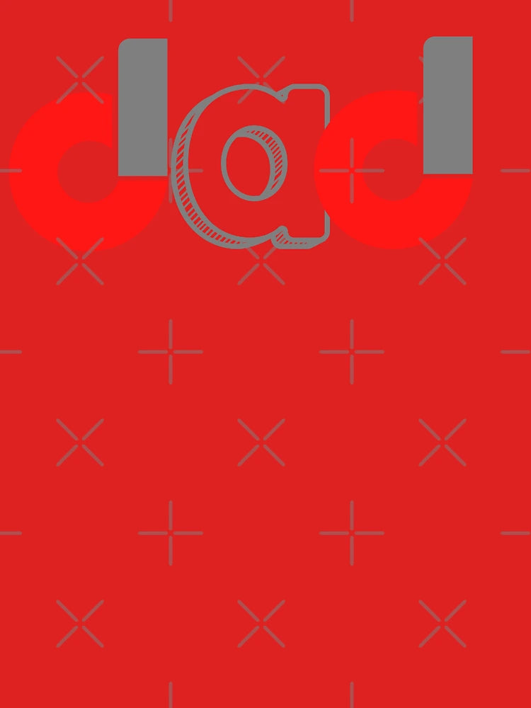 dad minimalist retro red grey Classic T-Shirt