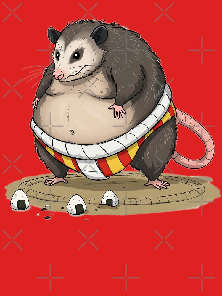 Cute Sumo Opossum Warrior – Funny Animal Wrestling Design Classic T-Shirt