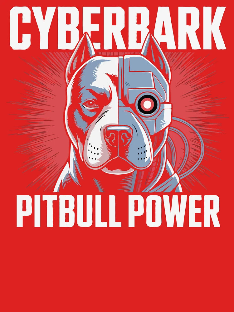 Cyberbark Pitbull Power – Futuristic Cyborg Dog | Sci-Fi Robot Pitbull Art for Dog Lovers & Tech Fans Classic T-Shirt