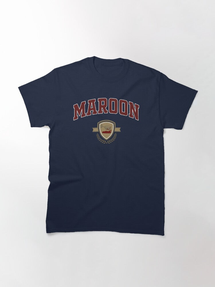 Maroon Collegiate Design Classic T-Shirt