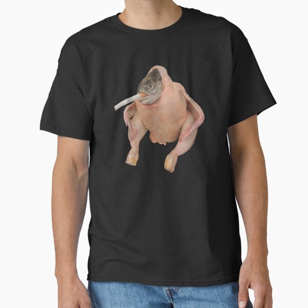 HQ Fish Face Chicken Smoking a Cigarette Meme Classic T-Shirt