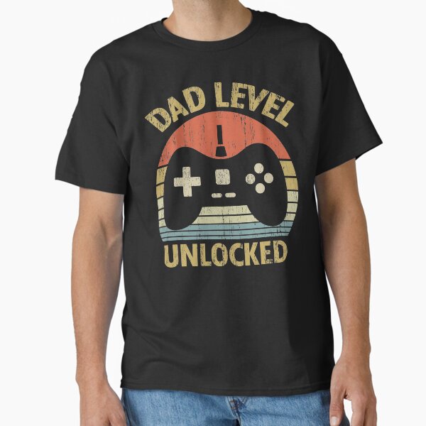 Dad Level Unlocked - New Dad First Time Dad Daddy To Be Fathers Day Gift Video Gamer Classic T-Shirt