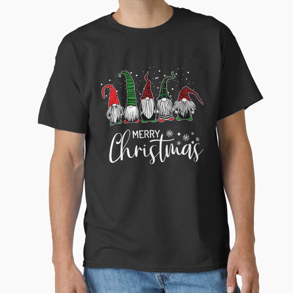 Cute Xmas Gnomes In Plaid Hats Merry Christmas Gift Fabulous Gnome Graphic Classic T-Shirt