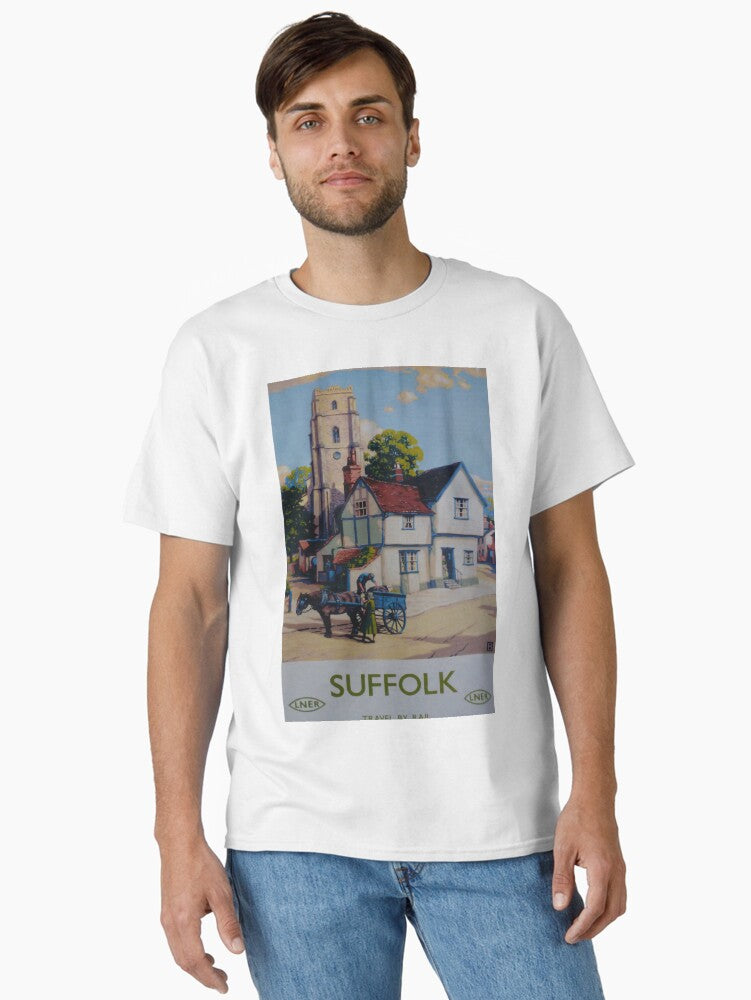 Suffolk vintage travel poster Classic T-Shirt Style001