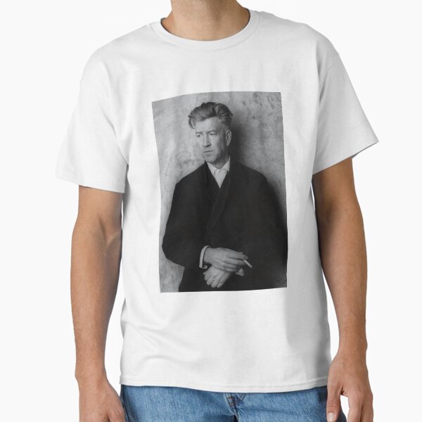 David Lynch Black and White Portrait – Surrealist Director Art Print Classic T-Shirt