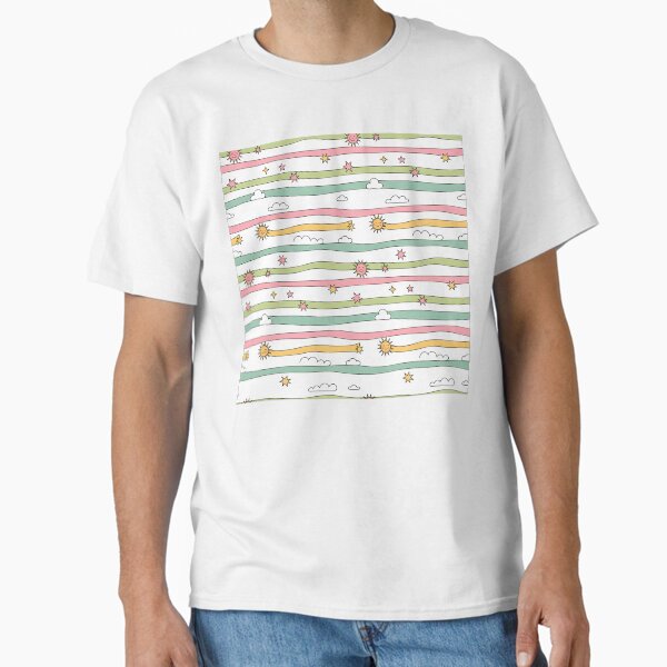 Cute Whimsical Sunshine Pastel Pattern Classic T-Shirt
