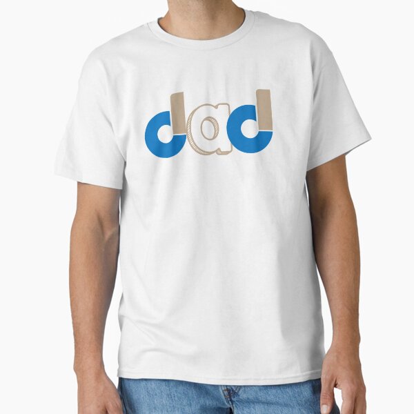 dad minimalist retro blue tan Classic T-Shirt