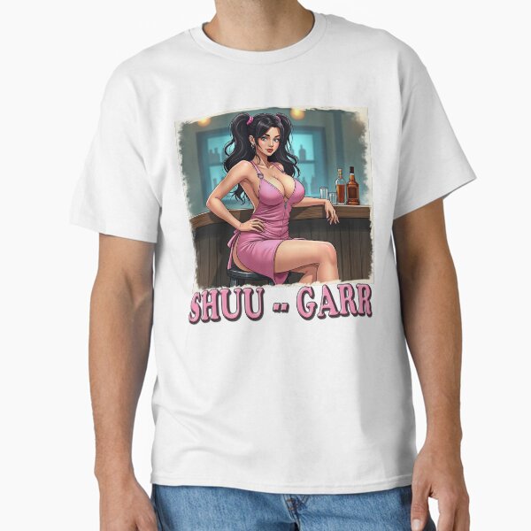 Cute, Sugar, Sexy Girl at a Bar in Pink, Shuu- - Garr Classic T-Shirt