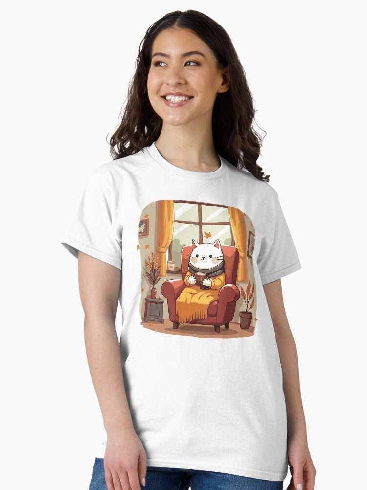 autumn vibes cat Classic T-Shirt Style001