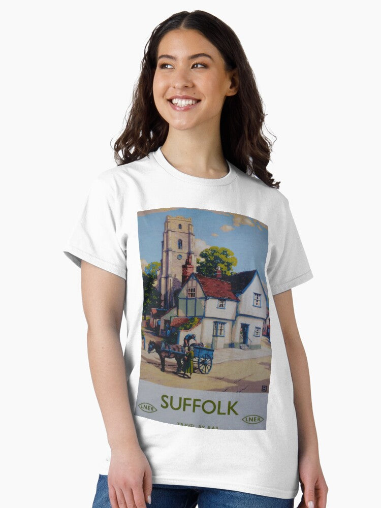 Suffolk vintage travel poster Classic T-Shirt Style001