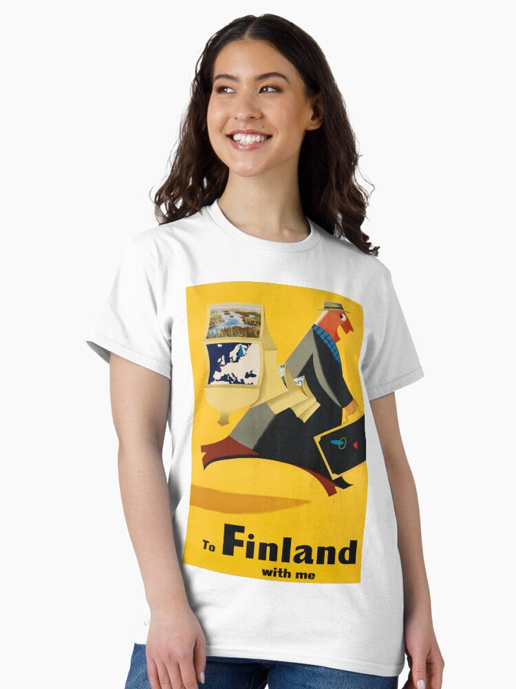 To Finland vintage travel poster Classic T-Shirt