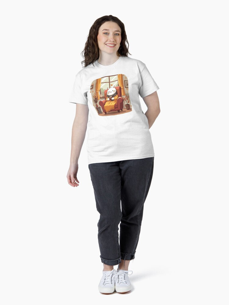 autumn vibes cat Classic T-Shirt Style001