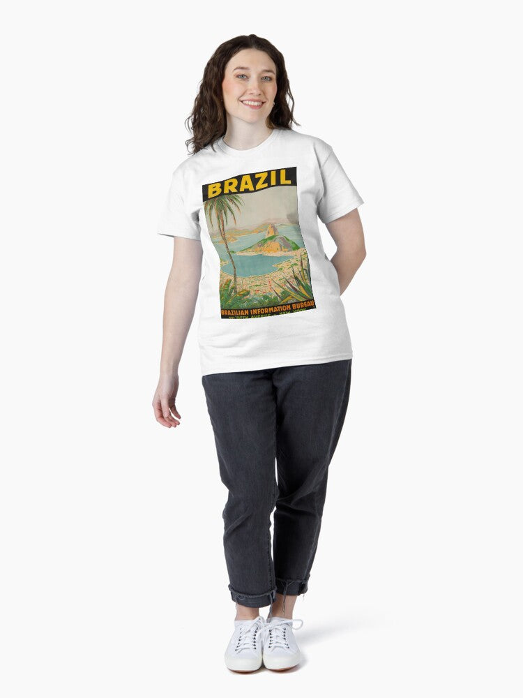 Brazil vintage travel poster Classic T-Shirt Style001
