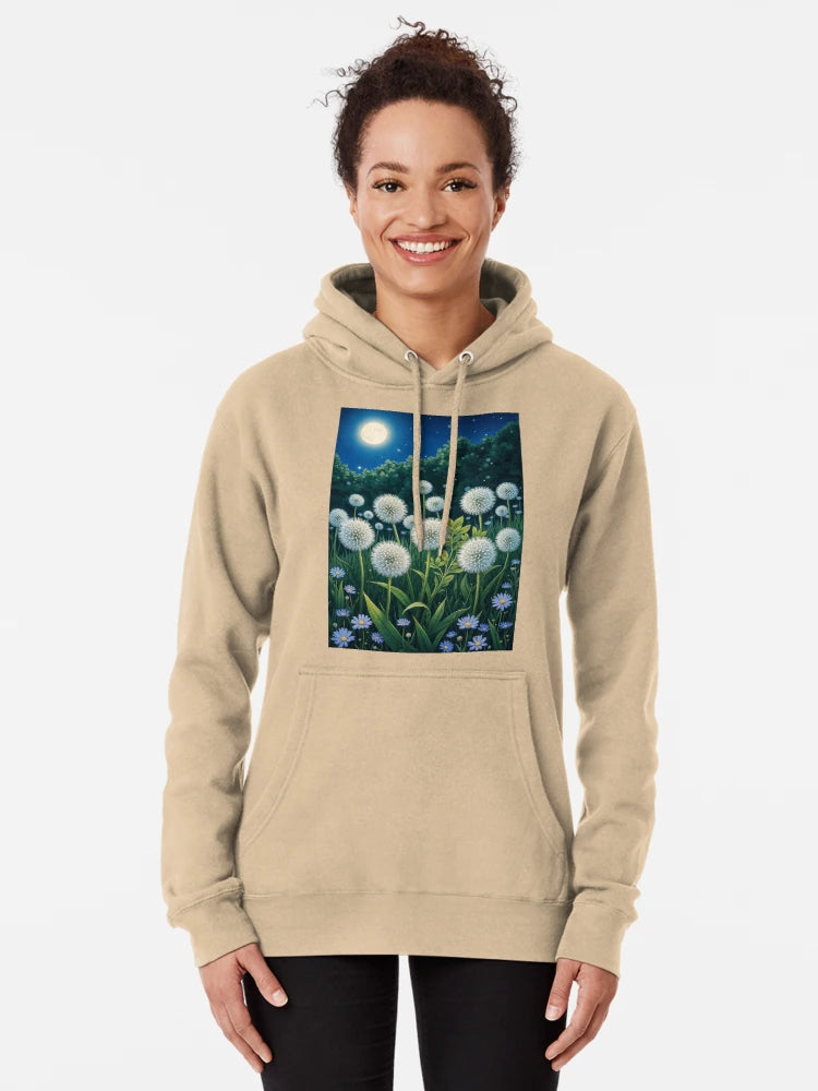 dandelions in the meadow in the moonlight Classic T-Shirt