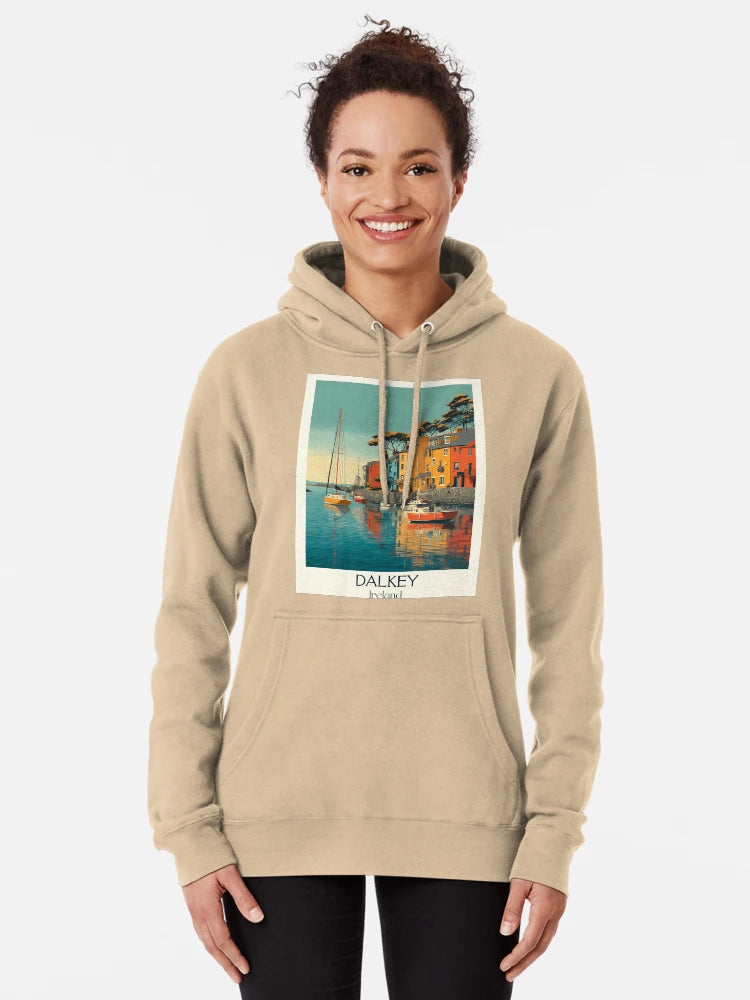 Dalkey Harbor Poster – Colorful Town & Boats in Summer Light Classic T-Shirt