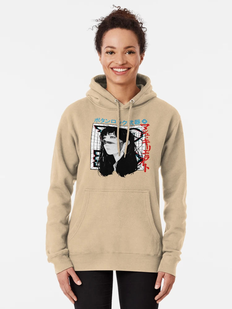 Cyberpunk Cyborg Girl Vaporwave Urban Style Classic T-Shirt