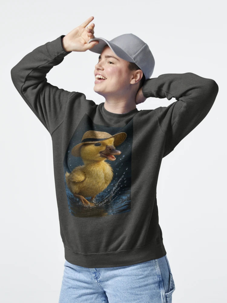 Dapper Duckling - Adorable Duck in a Hat Splashing in Water Classic T-Shirt