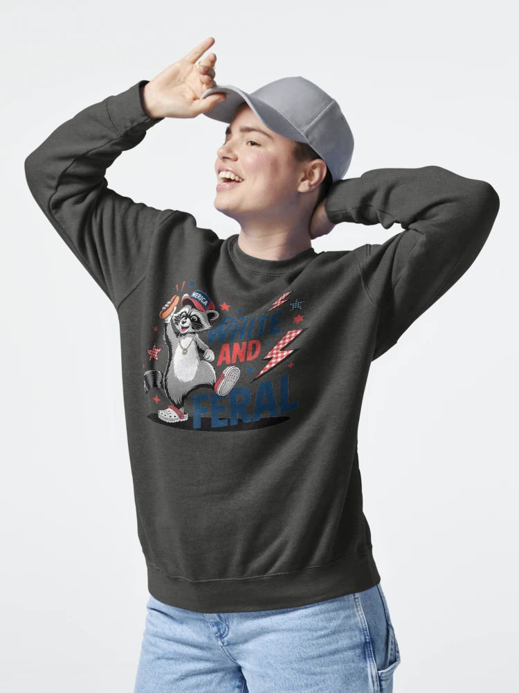 Cute Red White And Feral Funny Raccoon 4Th Of July Patriotic Classic T-Shirt