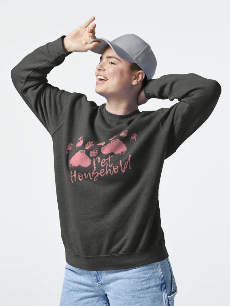 "Pet Household" Pawprint Grunge (Coral Pink) Classic T-Shirt