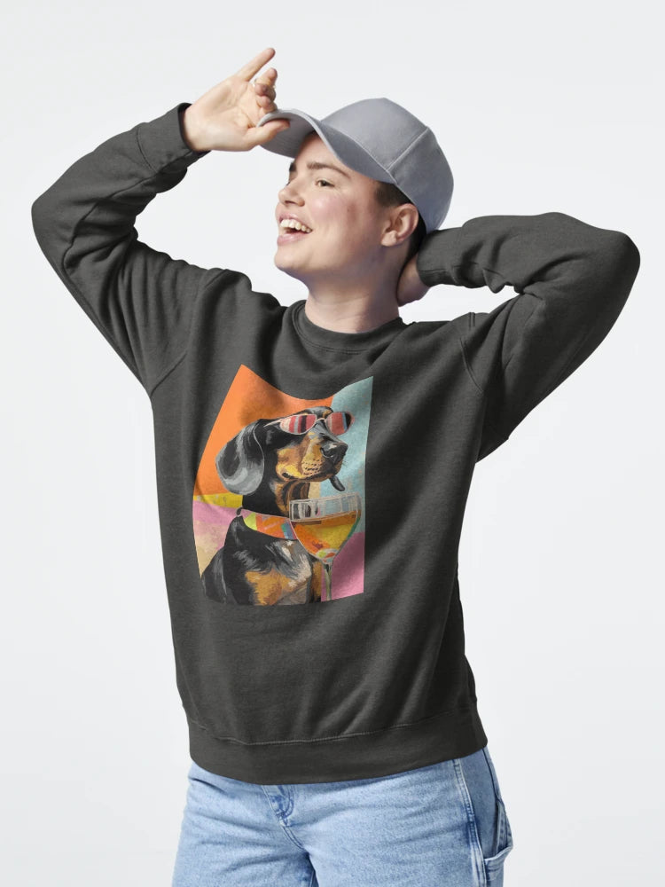 Dachshund wearing sunglasses - Cool cocktail dog Classic T-Shirt