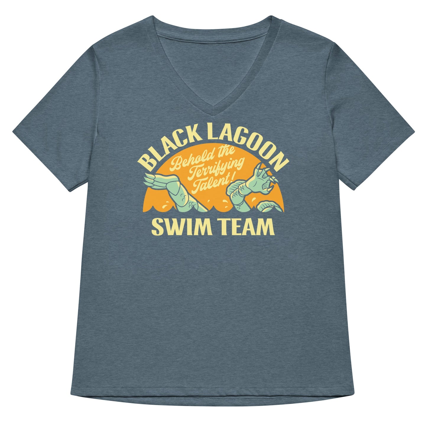 Black Lagoon Swim Team Women's V-Neck Tee