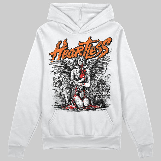 Orange Black White DopeSkill Hoodie Sweatshirt Heartless Graphic