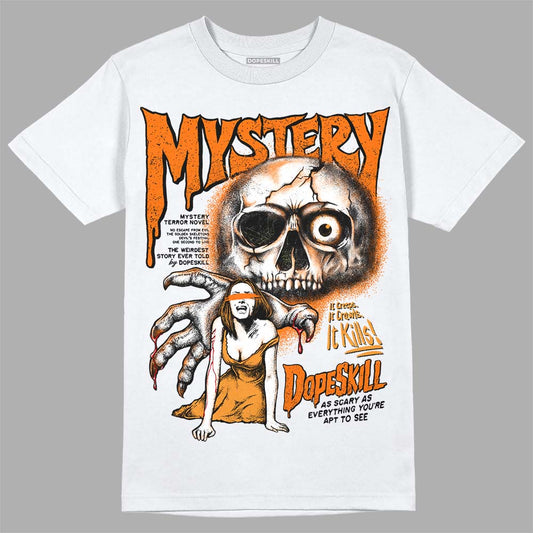 Orange Black White DopeSkill T-Shirt Mystery Ghostly Grasp Graphic