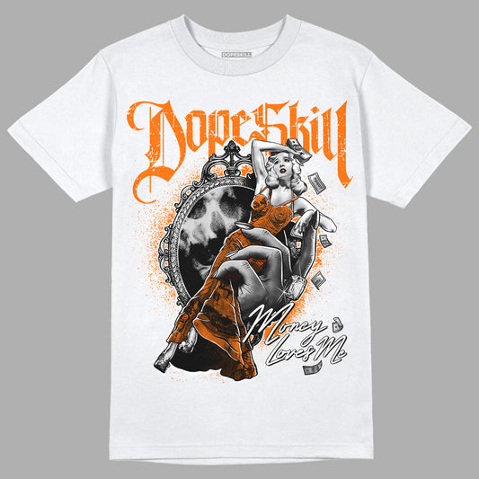 Orange Black White DopeSkill T-Shirt Money Loves Me Graphic