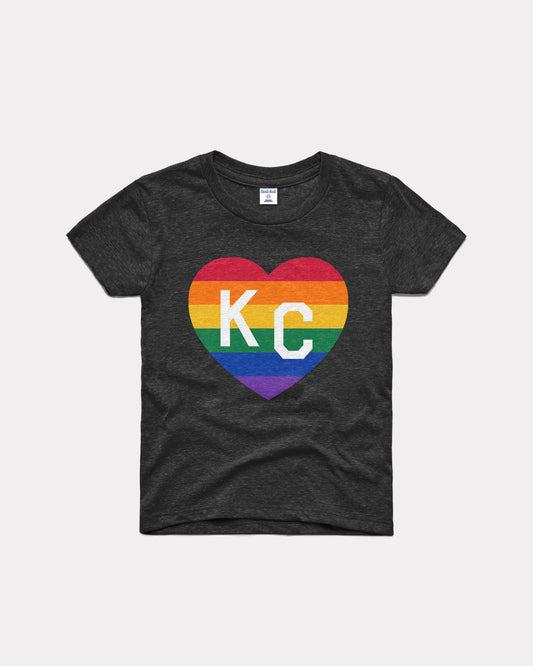 Kids KC Pride Heart Black T-Shirt