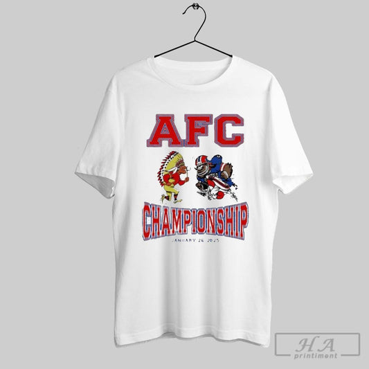 Afc Championship 2025 Kansas City Chiefs Vs Buffalo Bills Mascots Classic T Shirt