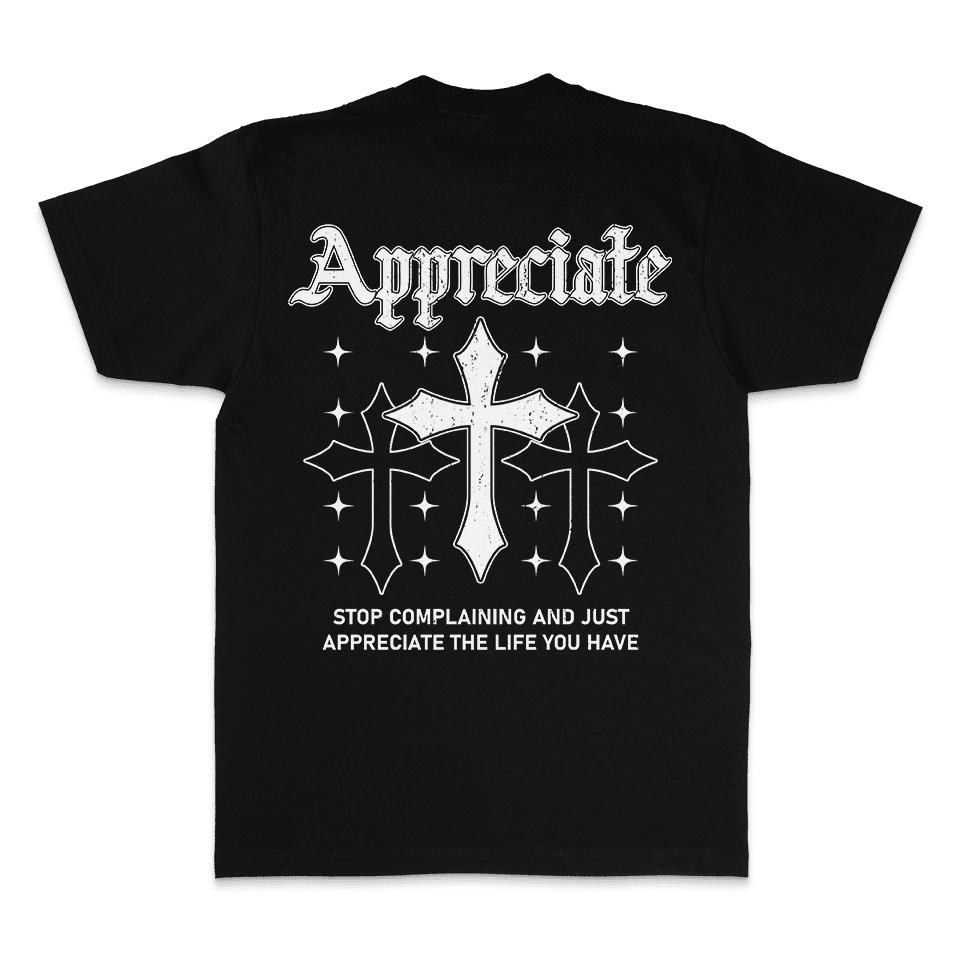 Appreciate Crosses - Black T-Shirt