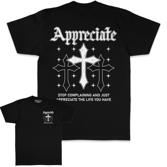 Appreciate Crosses - Black T-Shirt