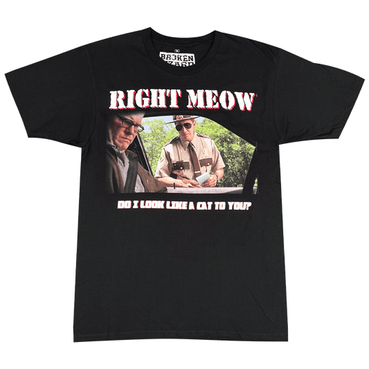 Right Meow Black T-Shirt
